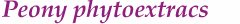 Peony phytoextracts