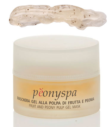 Maschera gel alla polpa di frutta e peonia Pèonyspa